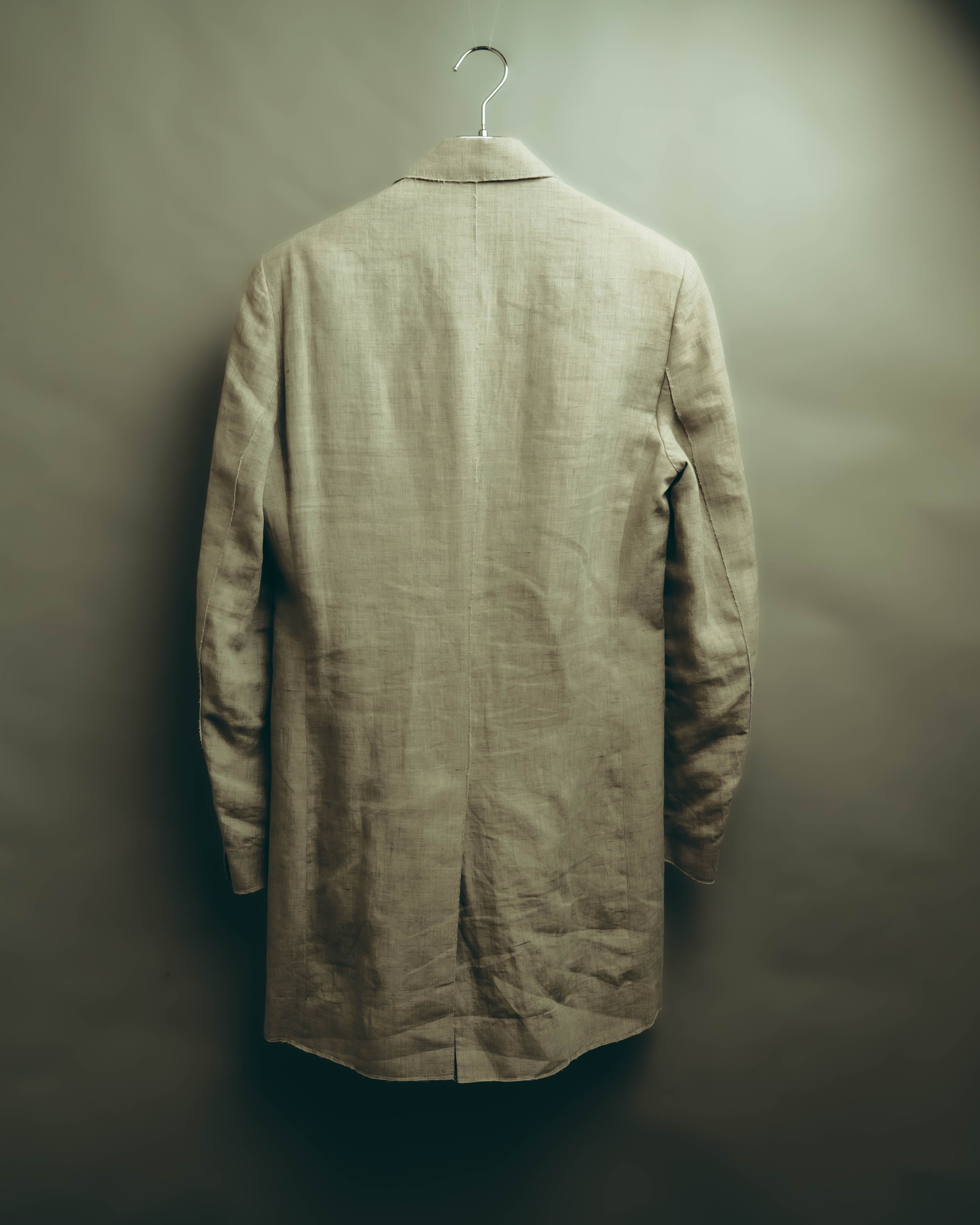 -SPECIAL- “Maison Martin Margiela” 2014SS raw-edge linen tailored jacket