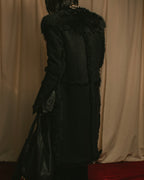 -SPECIAL- "GUCCI" 90's-00's Leather combination fur long coat