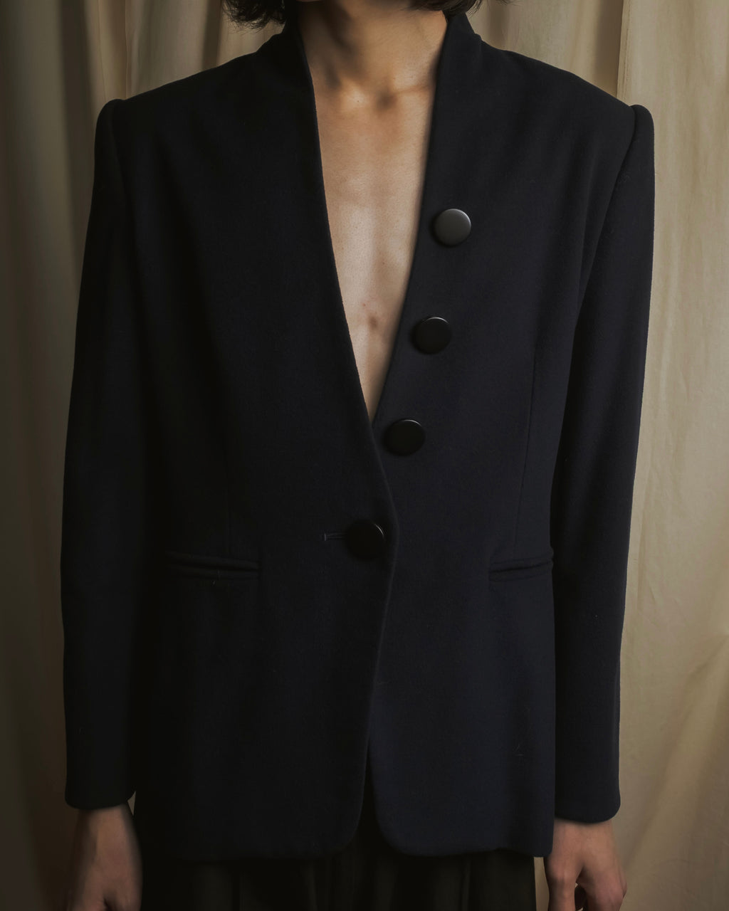 Chaqueta de cuello alto estilo años 90 de Christian Dior