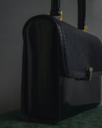 "Tiffany & Co." 80’s-90’s Structured ribbed leather top-handle bag