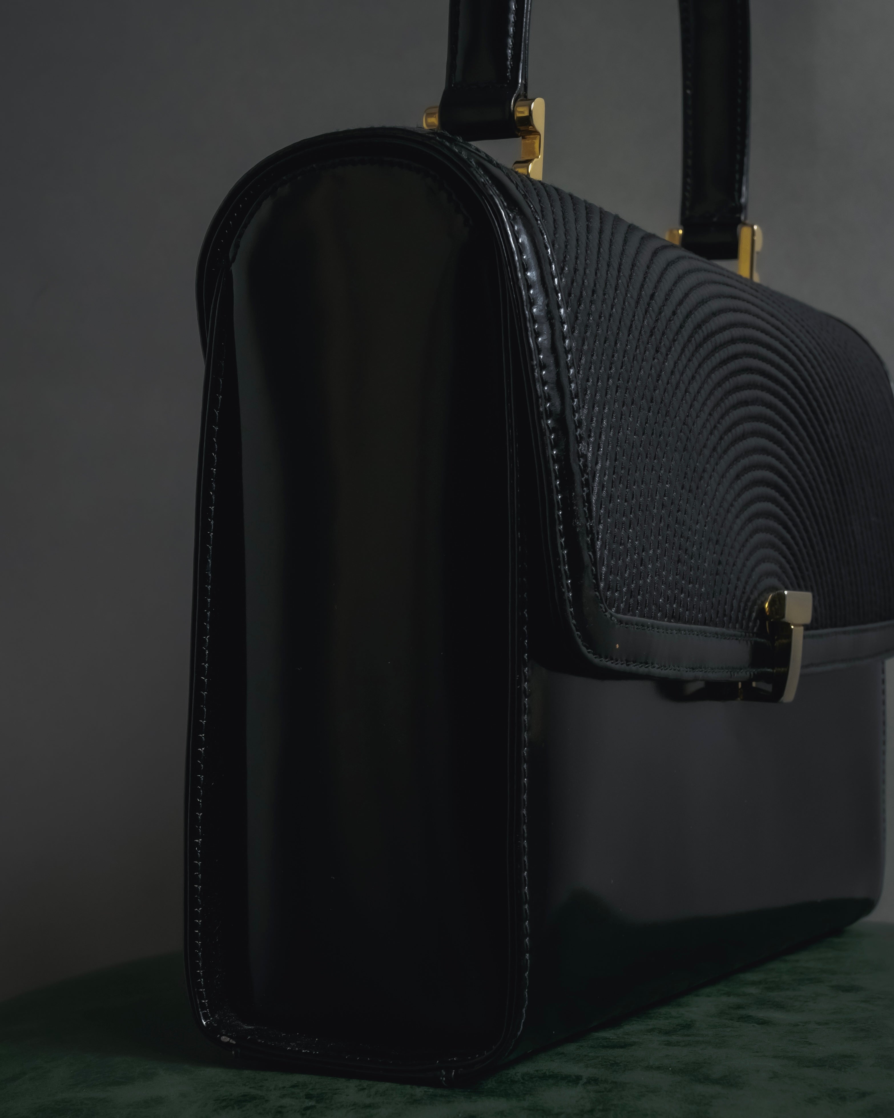 "Tiffany & Co." 80’s-90’s Structured ribbed leather top-handle bag