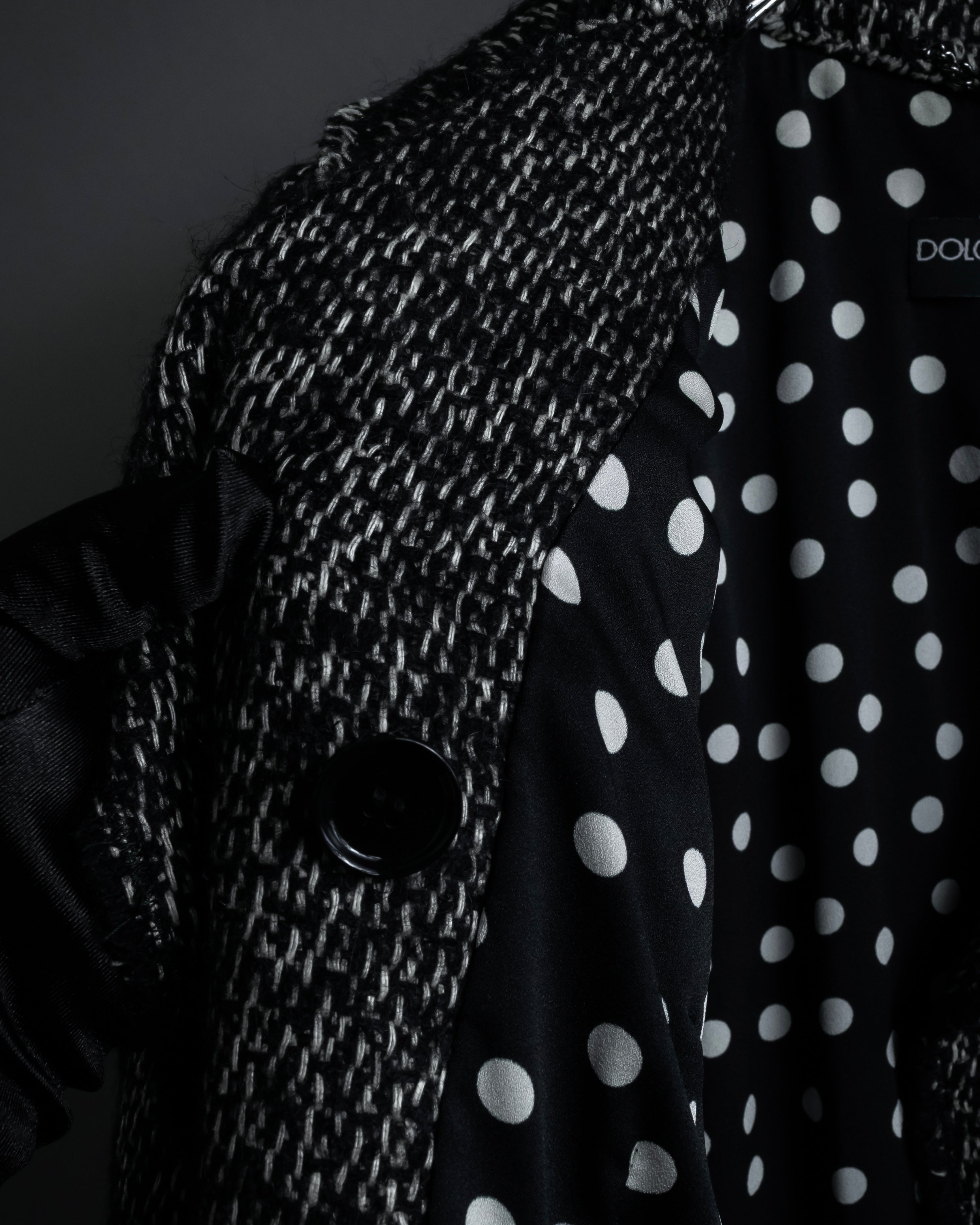 "Dolce & Gabbana" Double-breasted beautiful tweed long coat