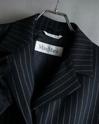"Max Mara" Pinstripe short length tailored jacket