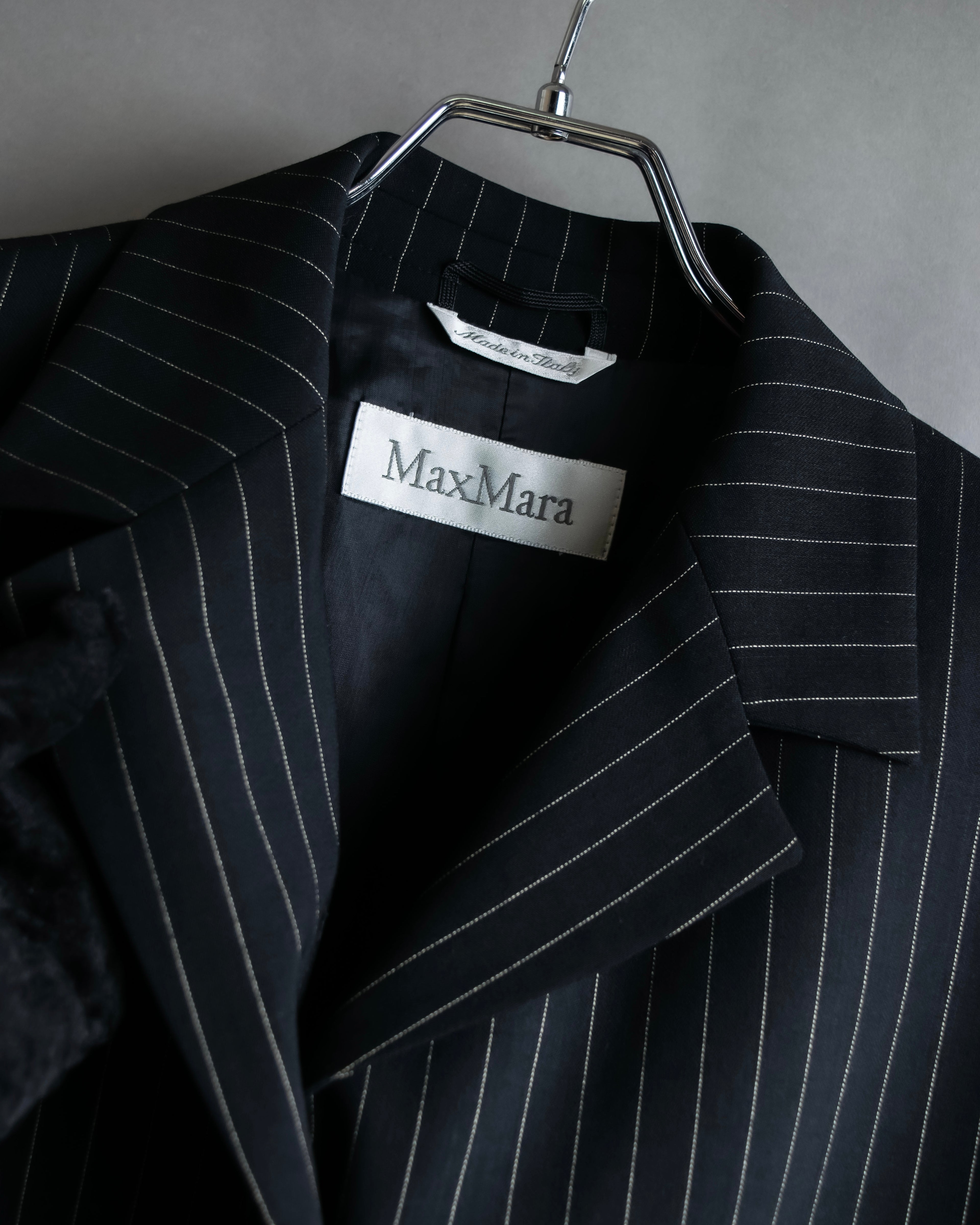 "Max Mara" Pinstripe short length tailored jacket