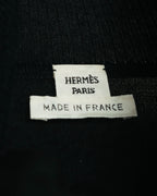 "Hermès" 00's Horse sketch print silk-paneled cashmere blend knit sweater