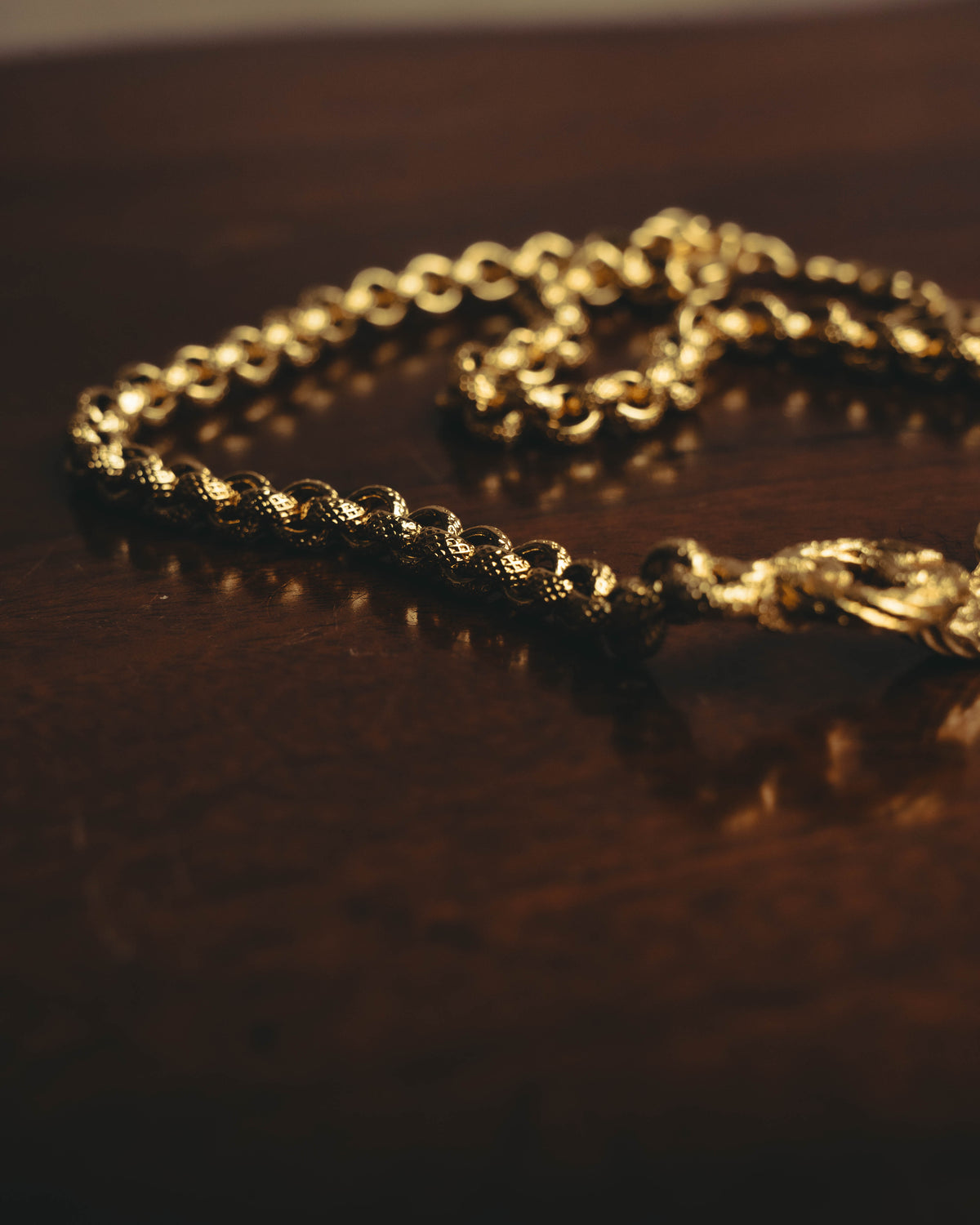 -SPECIAL- “Christian Dior” 70’s-80’s Textured triple ring link necklace