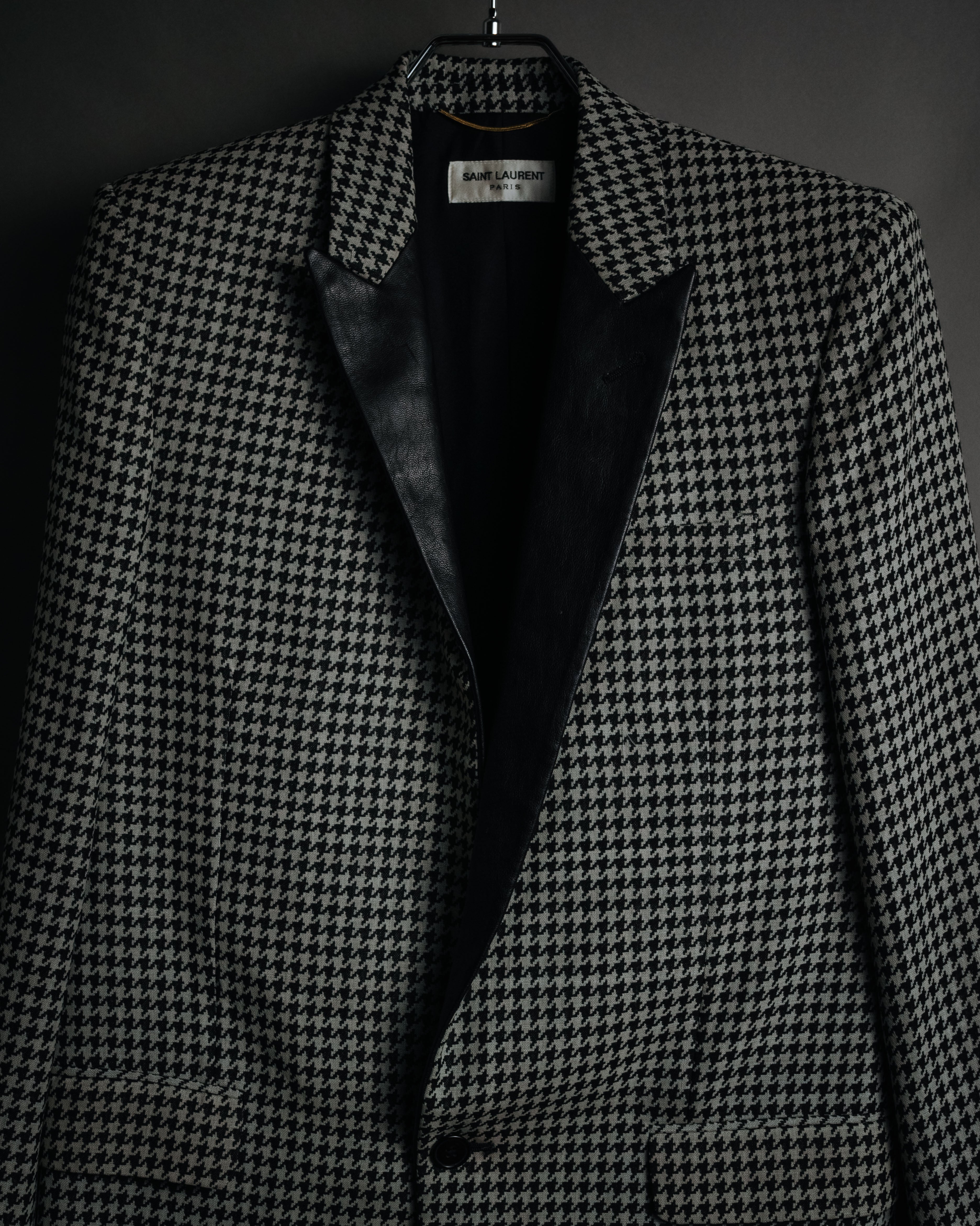 –SPECIAL– "SAINT LAURENT PARIS"
10’s Houndstooth leather-lapel peak blazer