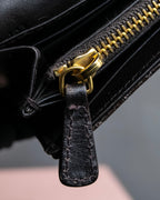 "MIU MIU" Crocodile embossed leather long wallet