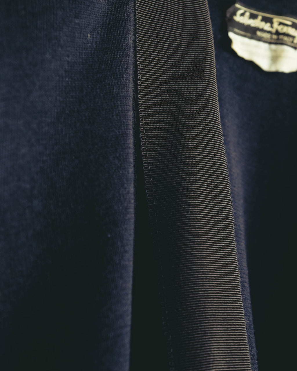 "Salvatore Ferragamo" 80's-90's Elegant cotton knit cardigan