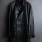 "PAUL SMITH" Military detail double-breasted sheepskin leather coat