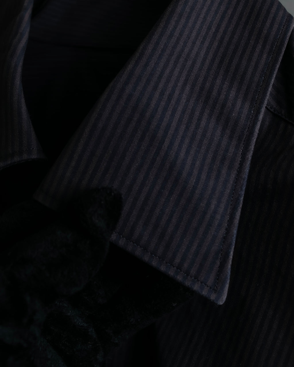 "GUCCI" Slightly glossy pinstripe oversized shirt