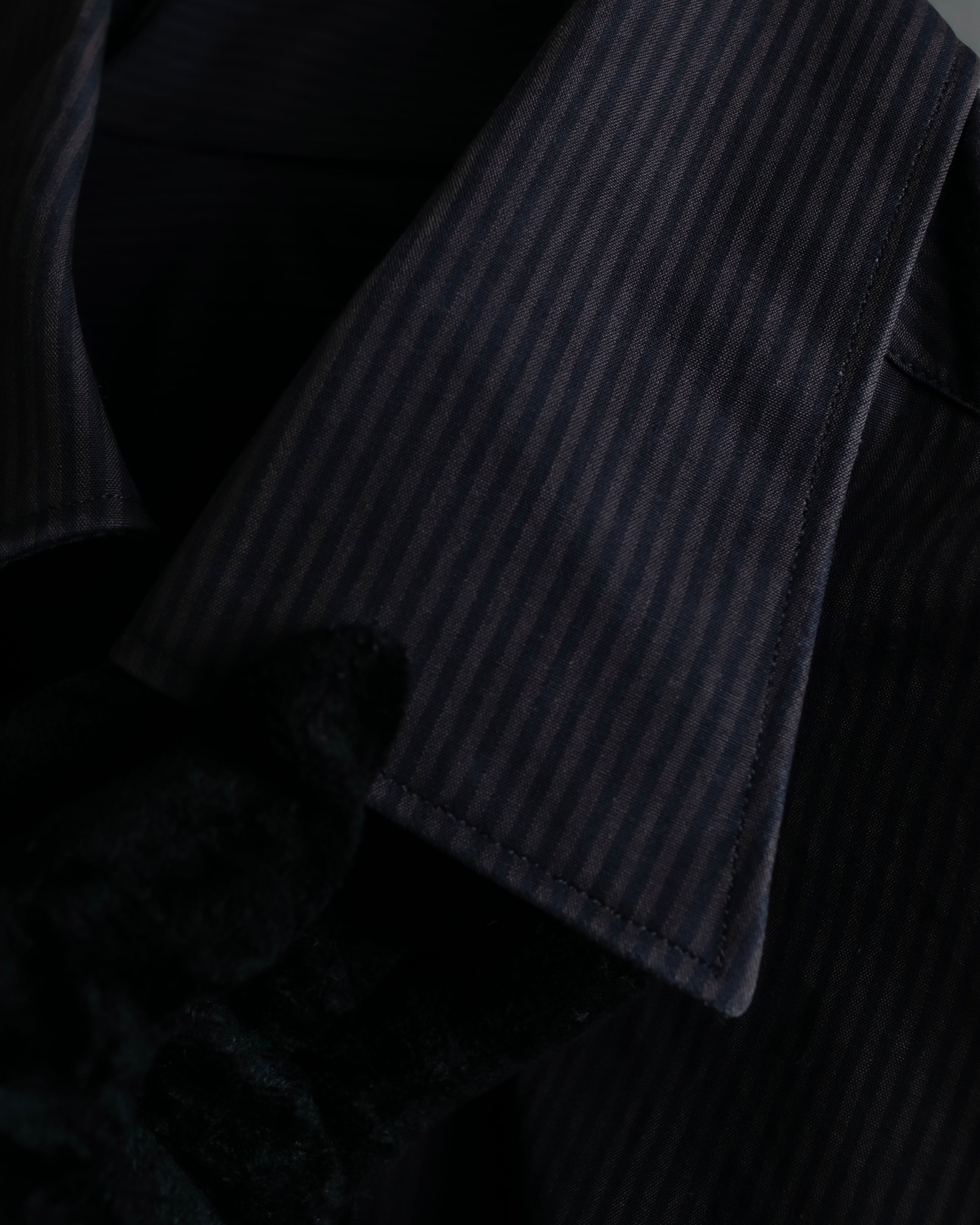 "GUCCI" Slightly glossy pinstripe oversized shirt