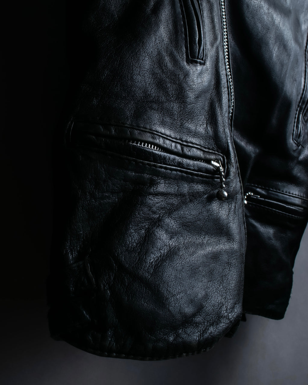 "HYSTERIC GLAMOUR" Lamb leather double riders jacket