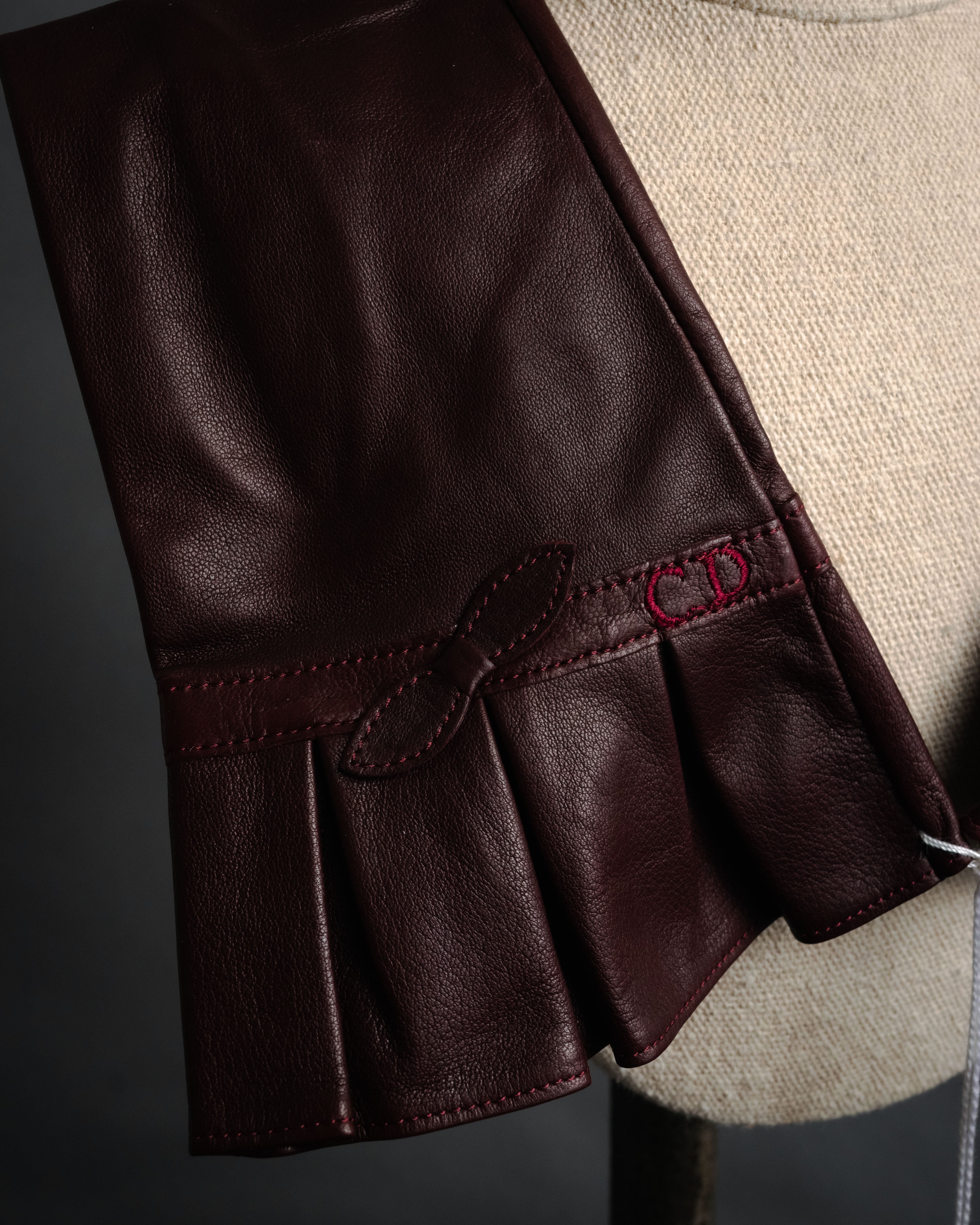 Christian Dior - Leather Gloves - Red - Vintage – MOOD