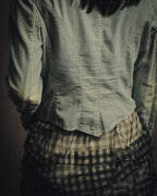 -SPECIAL- "Ralph Lauren" 00's Hickory stripe cotton double-breasted marine jacket