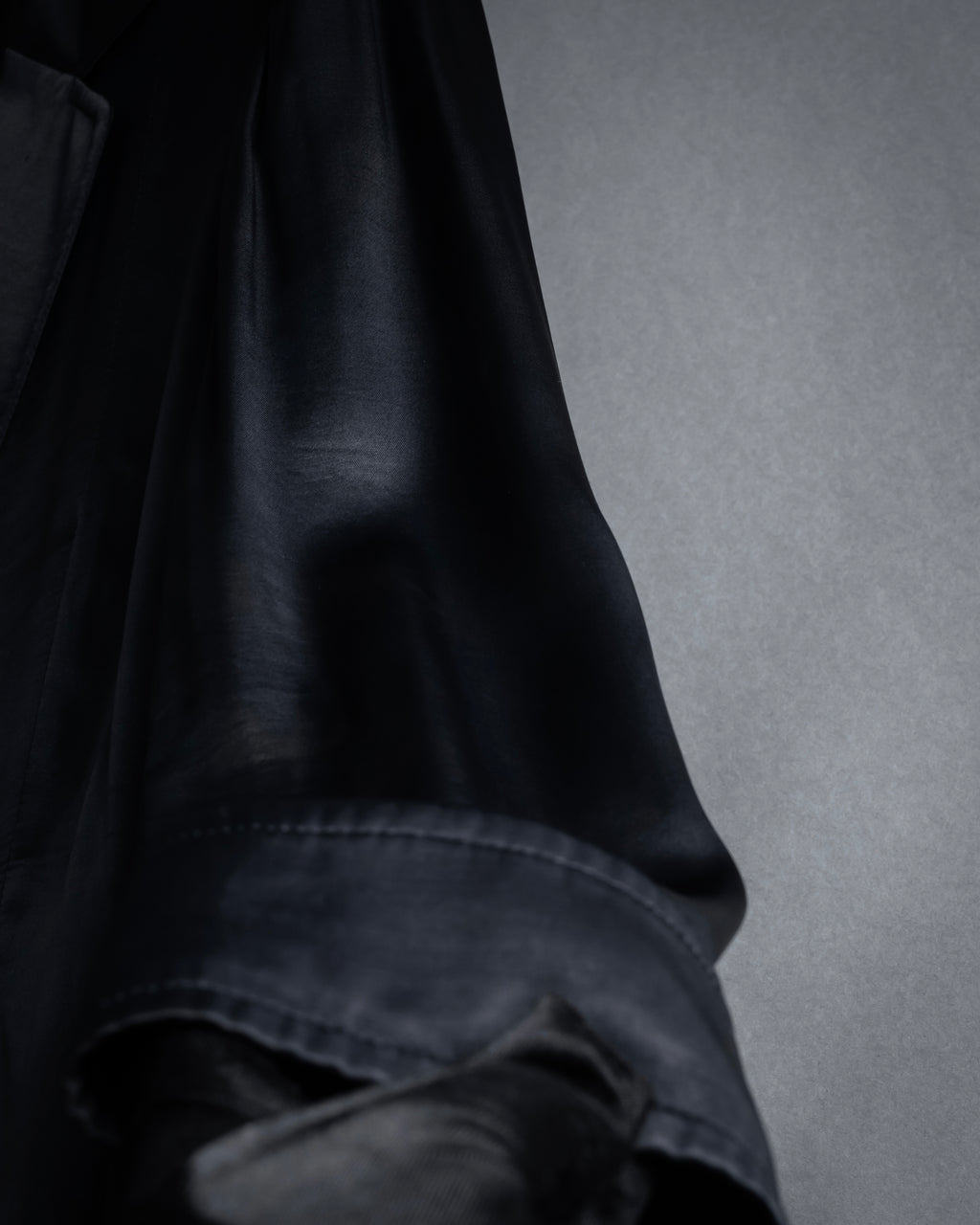 "Yohji Yamamoto +NOIR" 2005SS Rayon draping tailored jacket