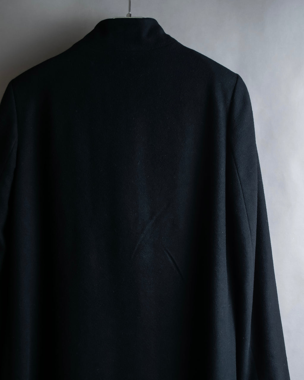 "JIL SANDER" 100% cashmere straight line stand collar coat