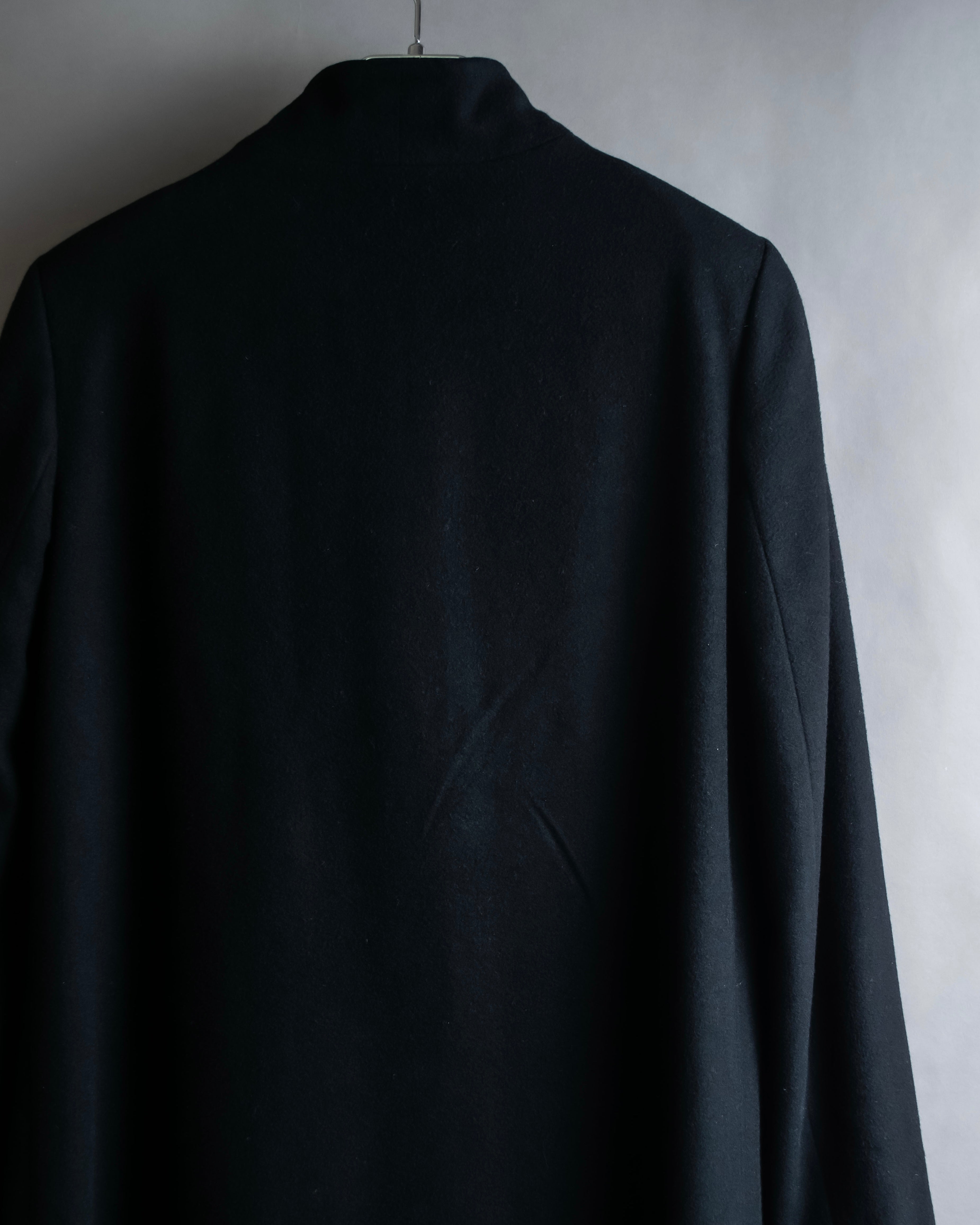 "JIL SANDER" 100% cashmere straight line stand collar coat