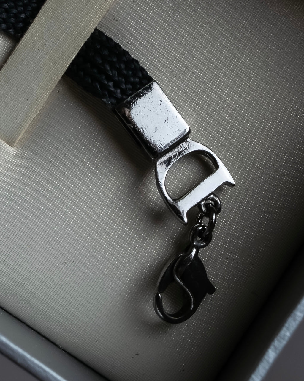 "Christian Dior" Logo design charm ribbon tie bracelet