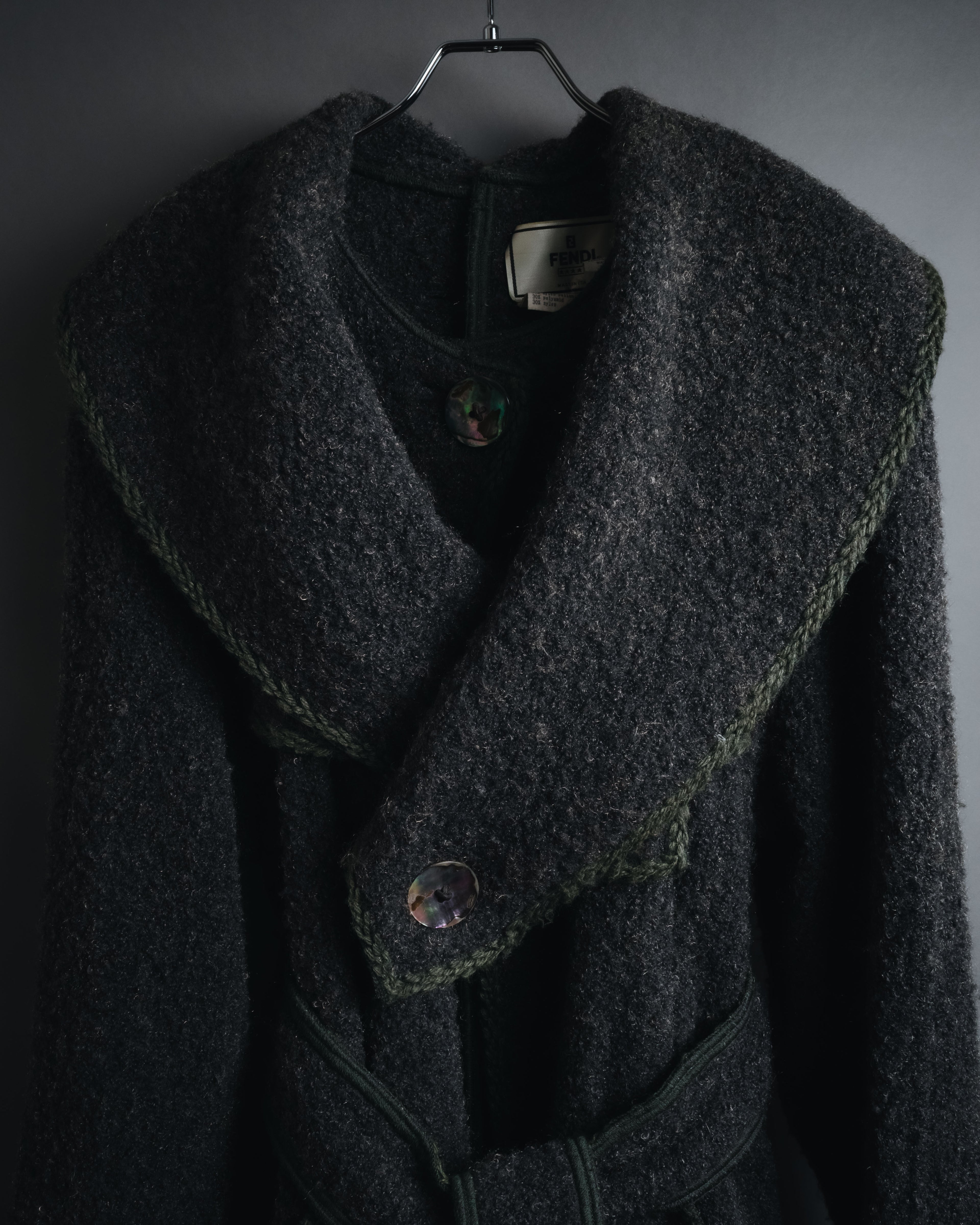 –SPECIAL– "FENDI"
Late 80s-early 90s oversized pile wool wrap coat