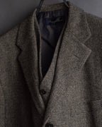 "BROOKS BROTHERS" Melange tweed three-piece suit