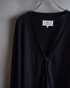 "MAISON MARGIELA" 18SS Elbow patched v-neck knit cardigan