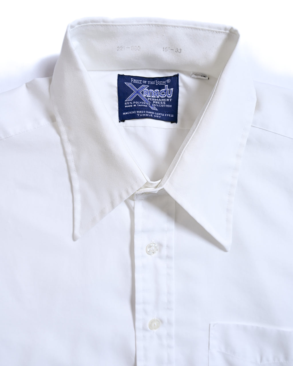 VINTAGE/ Pointed Collar White Shirt