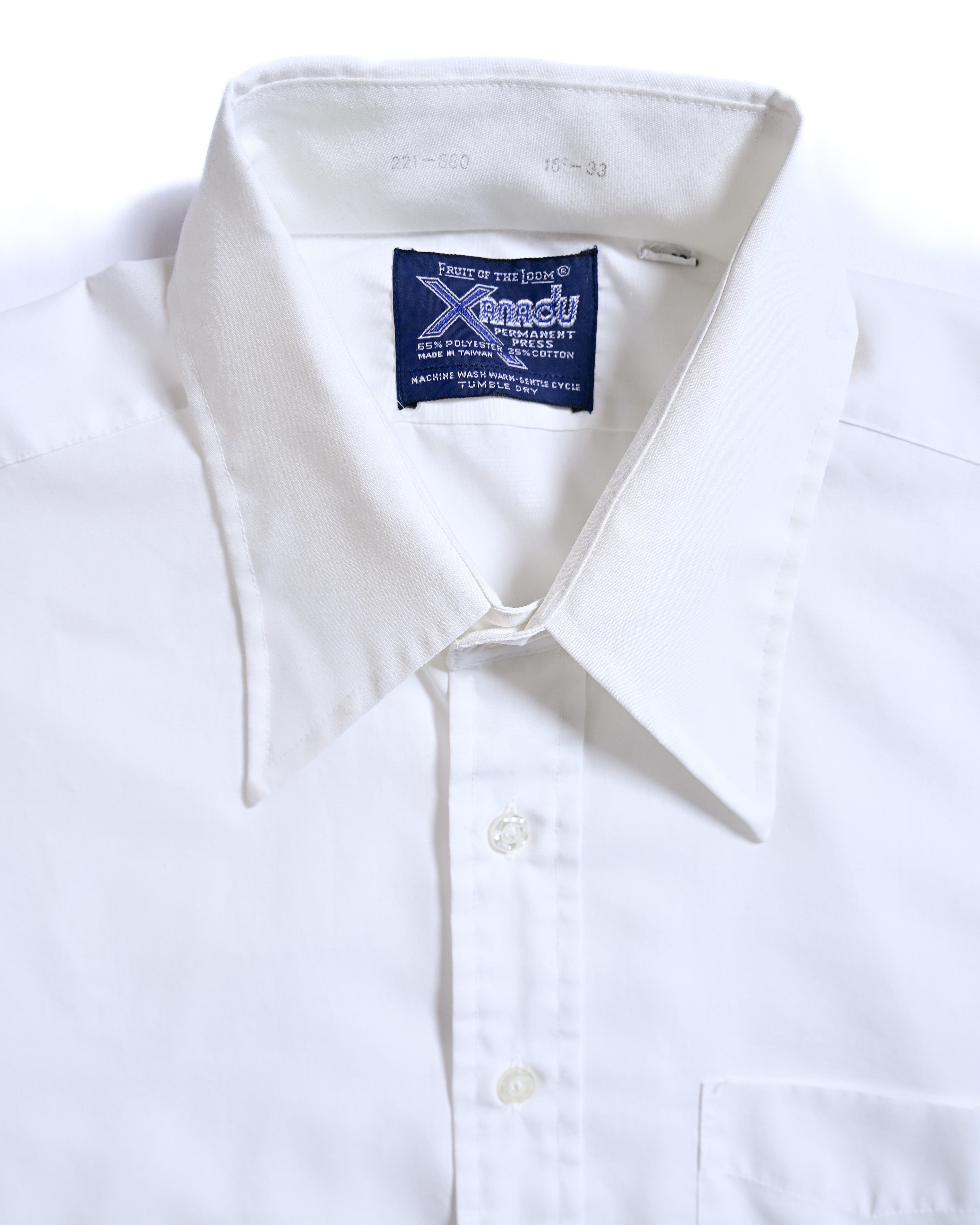 VINTAGE/ Pointed Collar White Shirt