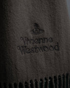 "Vivienne Westwood" Logo engraved wool long muffler