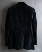 "GUCCI" Stitch design suede tailored jacket