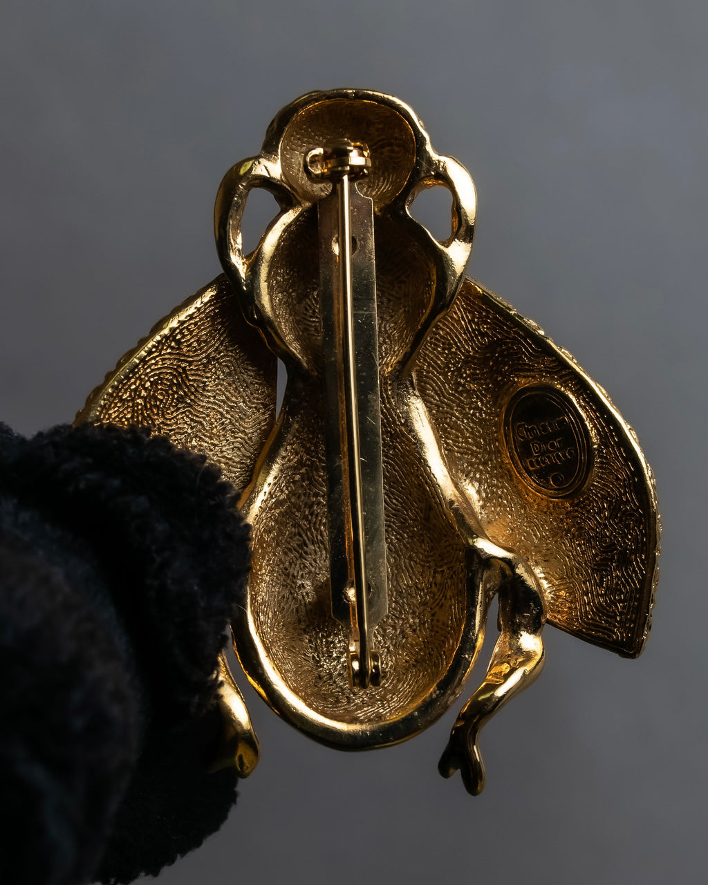 "Christian Dior" Bee motif gold brooch