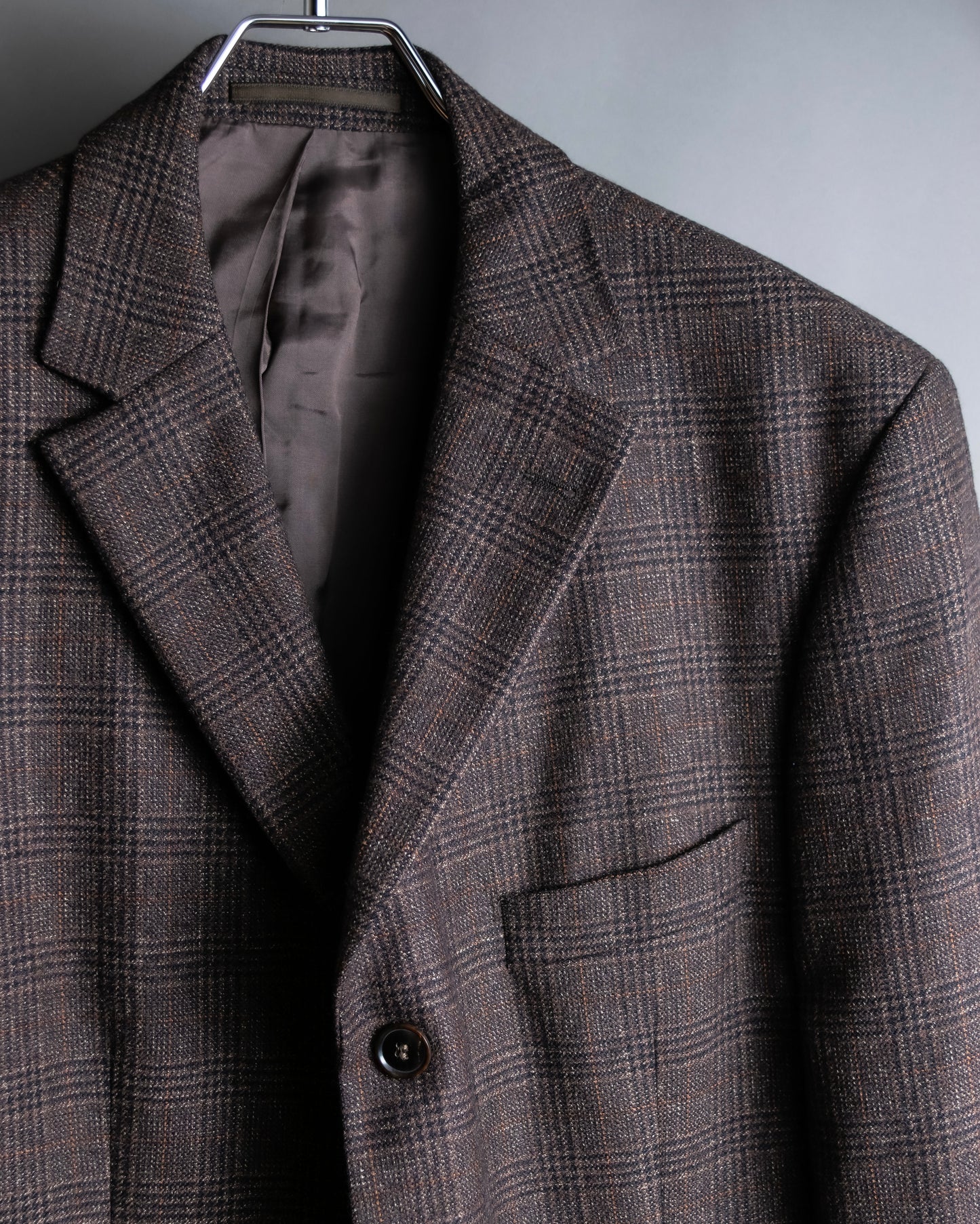 "HUGO BOSS" 100% wool checked tailored jacket