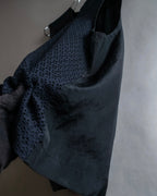 "tricot COMME des GARCONS" 96SS eyelet lace design patterned fabric switching vest