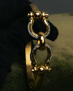 "CHARRIOL" 90's-00's Vintage PVD gold and steel cable link bangle