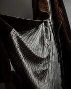 "CELINE" Piping design velour long gown coat