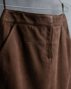 "LOEWE" Three-dimensional ribbed lamb leather set up