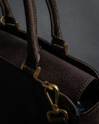 “FENDI” 2010’s Architectural grained leather 3Jours bag