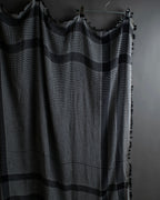 "Vintage houndstooth combination pattern large stole"