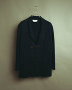 “Salvatore Ferragamo” 80’s-90’s Gancini buckle virgin wool knit jacket