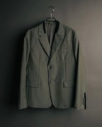 "PRADA" 2012AW Wool-mohair tailored jacket with contrast collar detail
