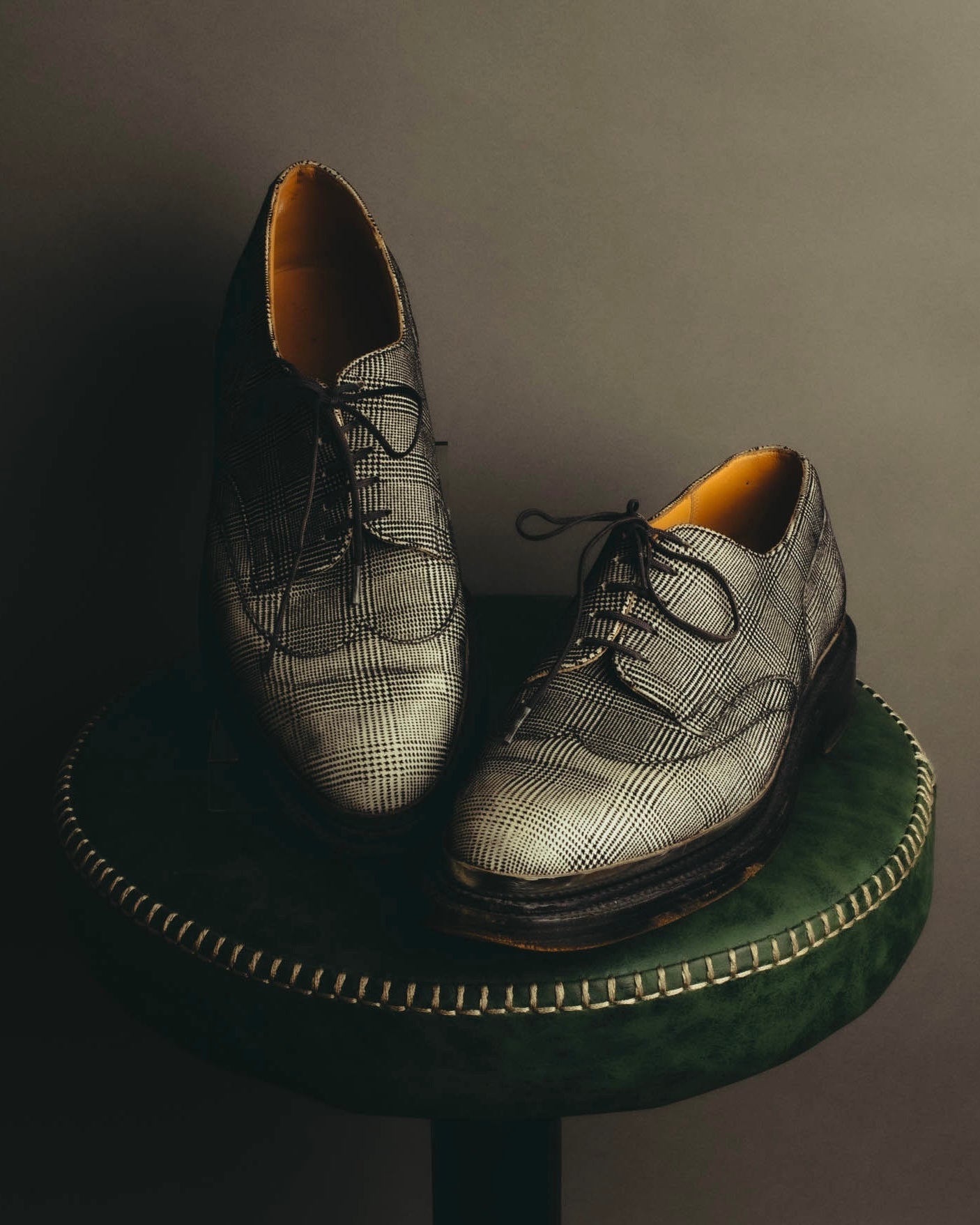 "J.M. WESTON" 2010's Prince of wales checked derby shoes