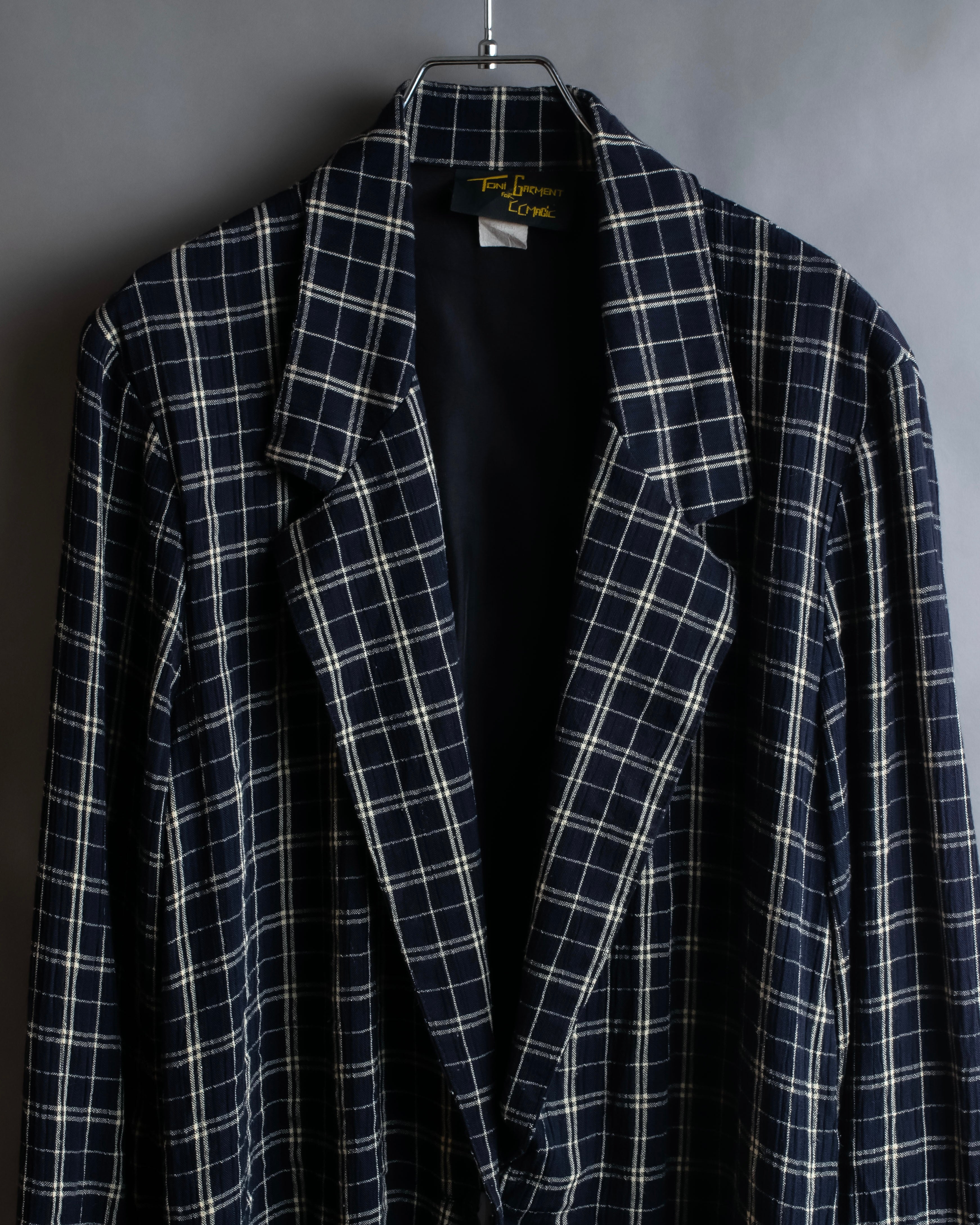 "Vintage windowpane tailored jacket"