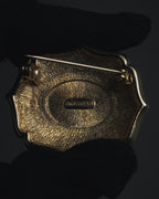 "BURBERRYS" 80’s-90’s royal enamel pearl brooch