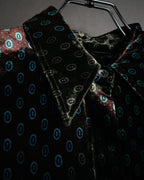 “DRIES VAN NOTEN” 2010’s Circle motif velvet shirt