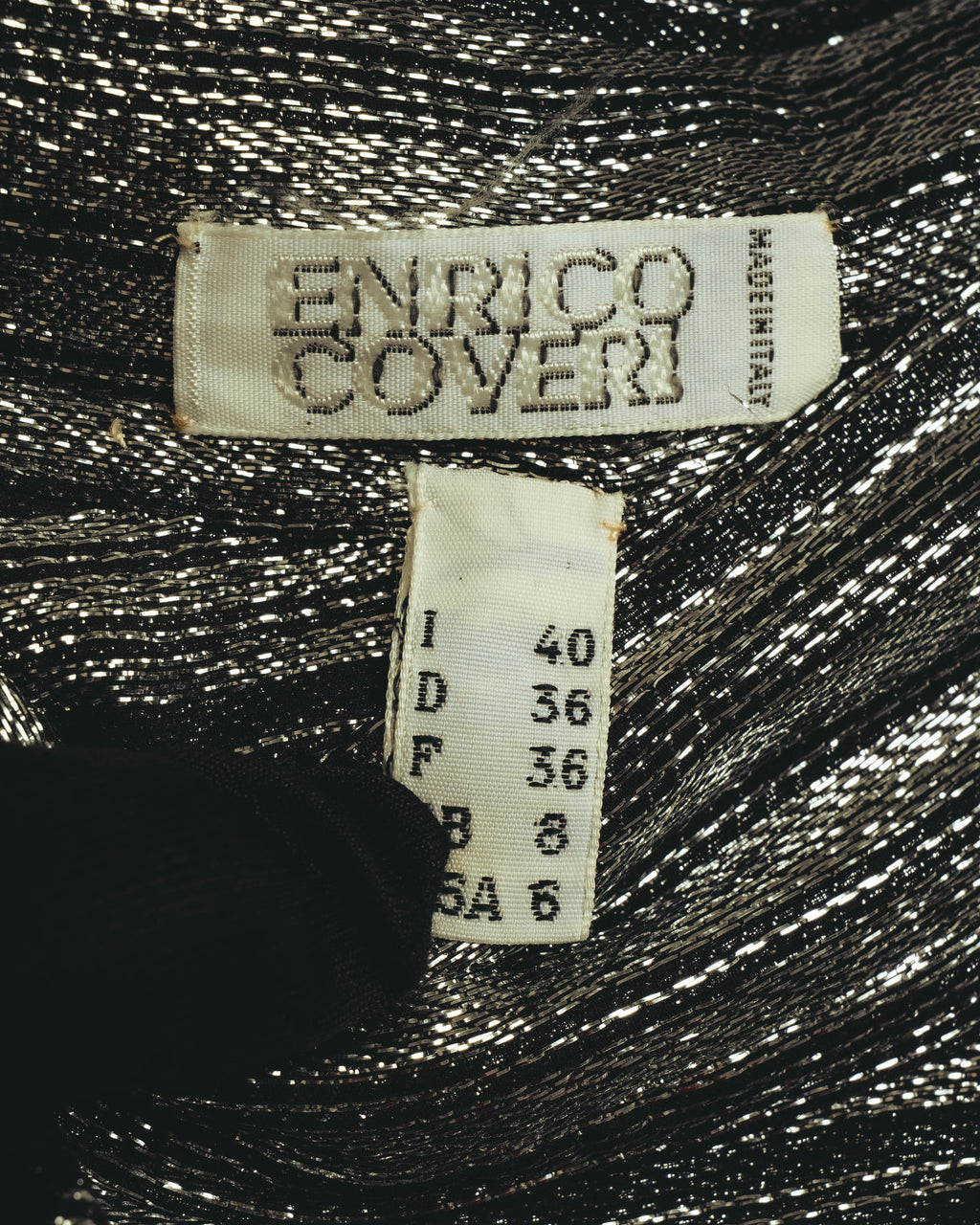 "ENRICO COVERI" 80's-90's Metallic flared maxi skirt