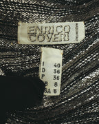 "ENRICO COVERI" 80's-90's Metallic flared maxi skirt