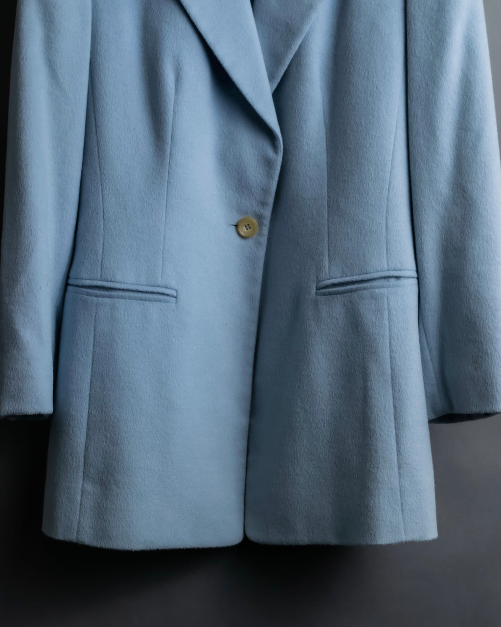 “CELINE “ beautiful shaped sky blue tailored jacket