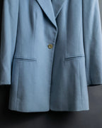 “CELINE “ beautiful shaped sky blue tailored jacket