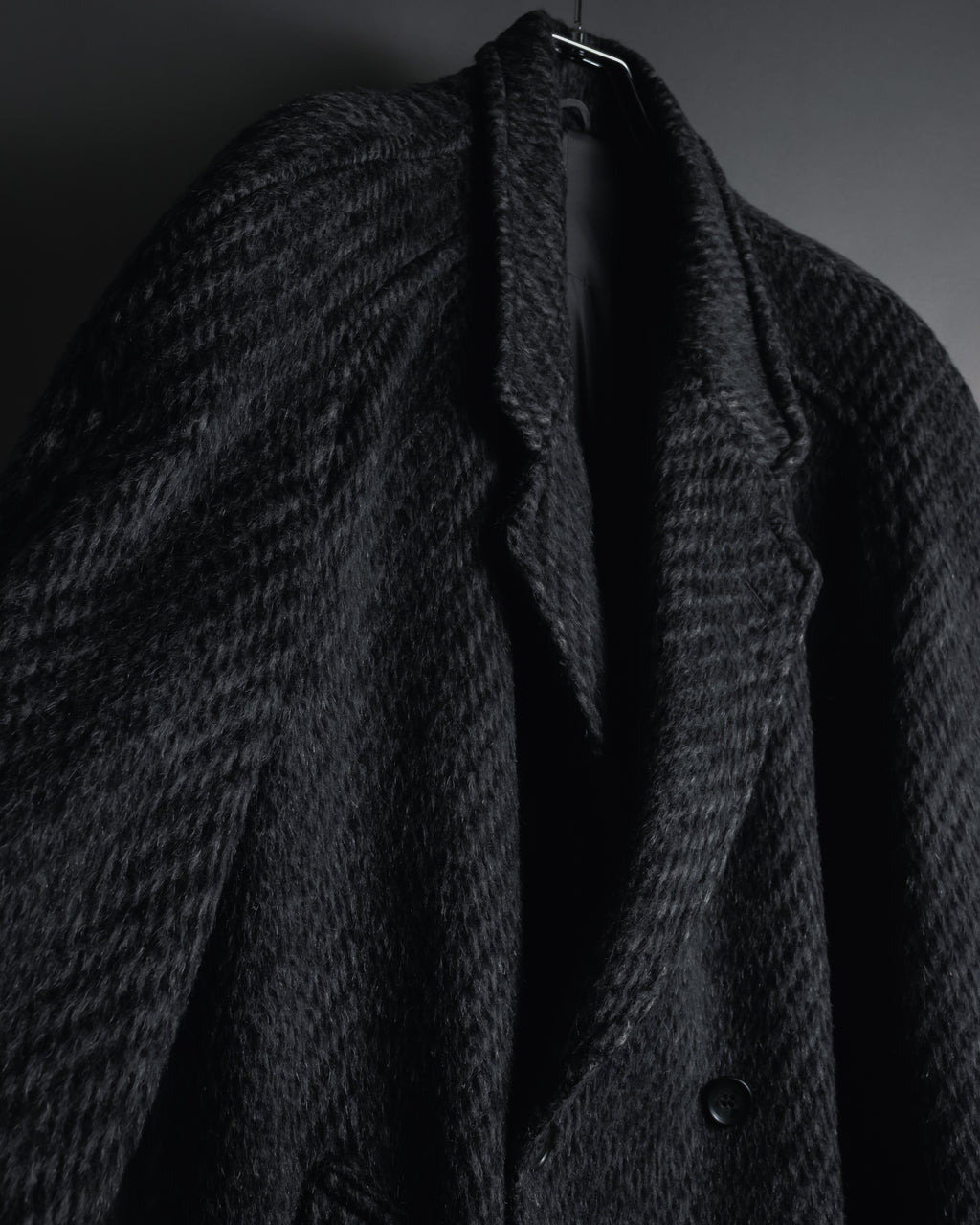 Abrigo de mezcla de mohair de doble botonadura de los años 90 de Christian Dior MONSIEUR