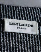 "Saint Laurent" Handsome face embroidery mohair blend oversized knit